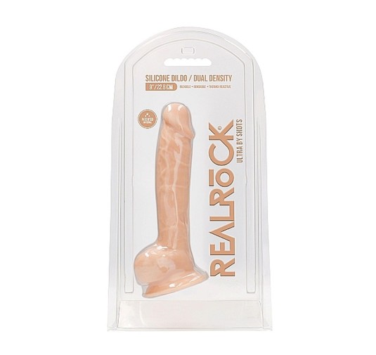 Realistyczne dildo żylaste z mocną przyssawką 18cm